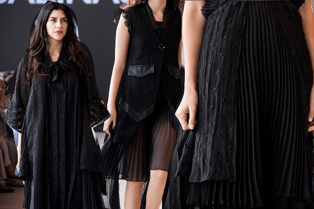 Women's fashion, Peru Mode 2016, model walking runway, clothing and accessories, catwalk photo.